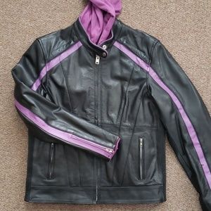 Riding Jacket. Leather with purple